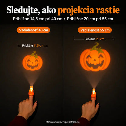 HUBUQ® sviatočné LED prstene s projektorom — Halloween a Vianoce