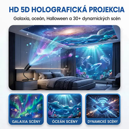 Halloweenska limitovaná edícia 5D holografického projektora – viac než 30 dynamických scén