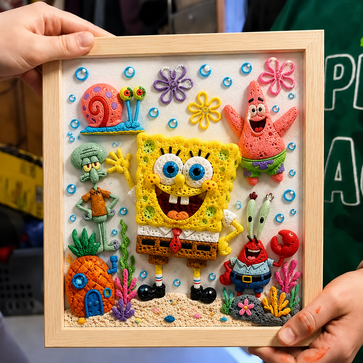 SpongeBob SquarePants 3D reliéfne umelecké pero🧽 – Oživte dobrodružstvá z Bikini Bottom pomocou hmatateľného 3D umenia✨