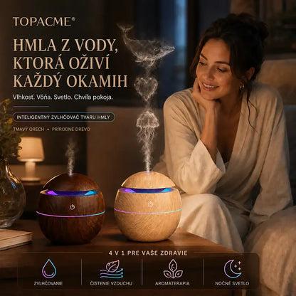 Topacme® dynamický aróma zvlhčovač s tvarovanou hmlou 4 v 1