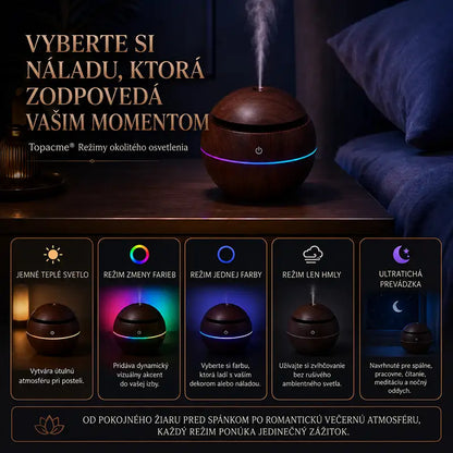Topacme® dynamický aróma zvlhčovač s tvarovanou hmlou 4 v 1