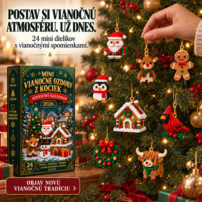 Adventný kalendár s mini ozdobami na vianočný stromček - obrázok 32