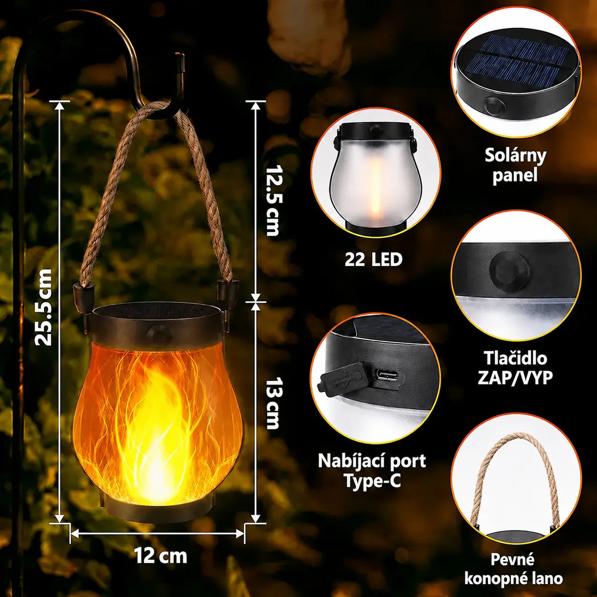 | 🔥 Posledná šanca, kým sa vypredajú! | 💡 Solárne lampáše s efektom plameňa – Bez káblov, automaticky sa zapnú za súmraku! 🔥