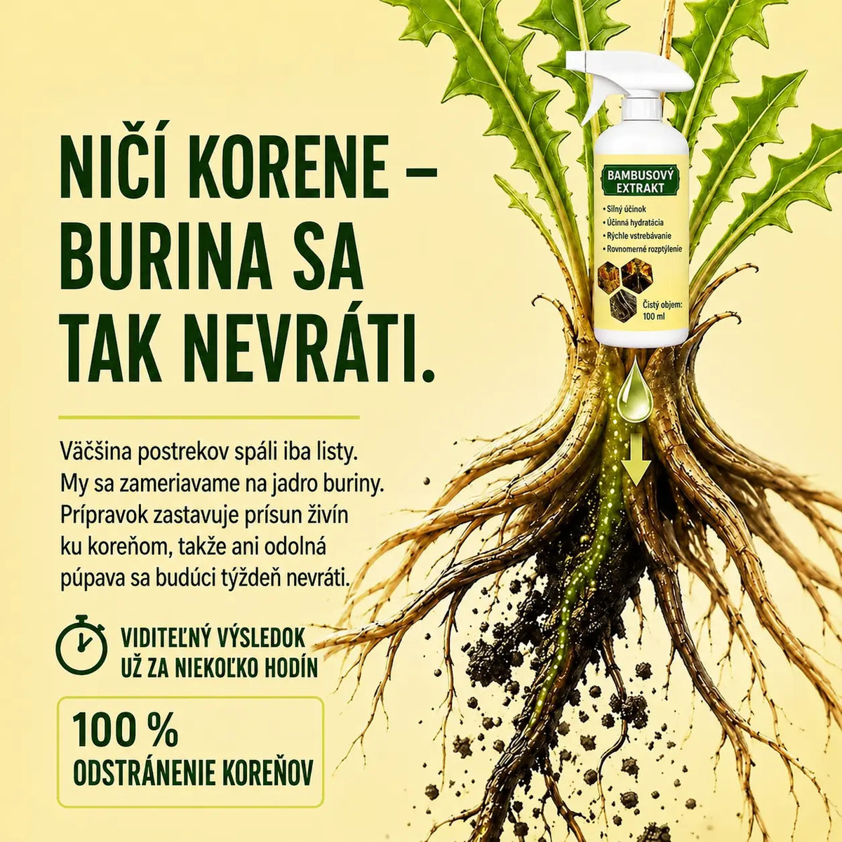🔥 AKCIA 2026 – Rýchlo pôsobiaci prírodný postrek proti burine a tráve