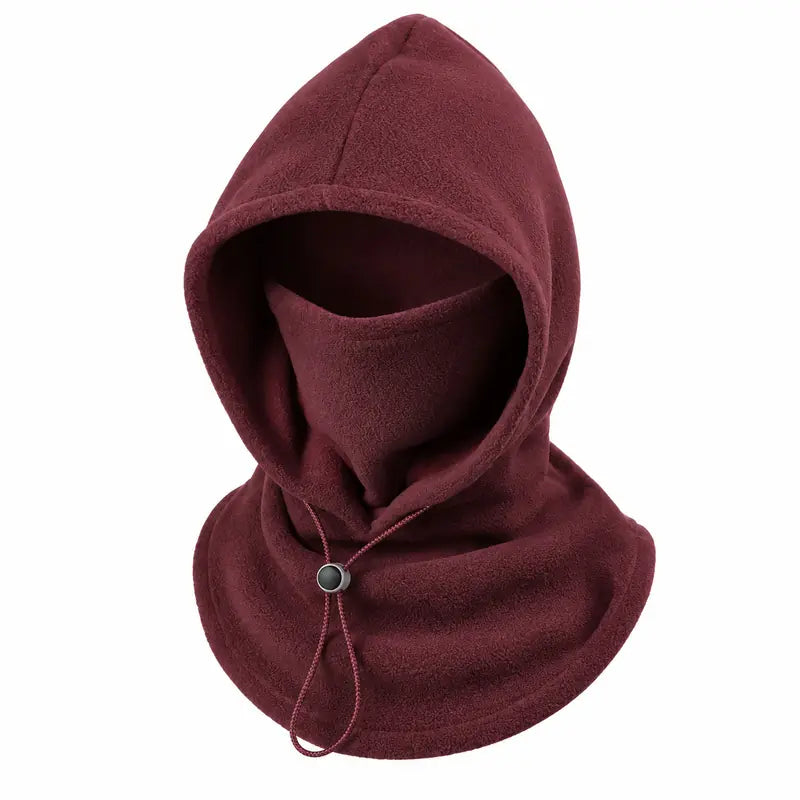 Termálna kukla ThermaFleece 3 v 1 – čiapka, maska a nákrčník – red